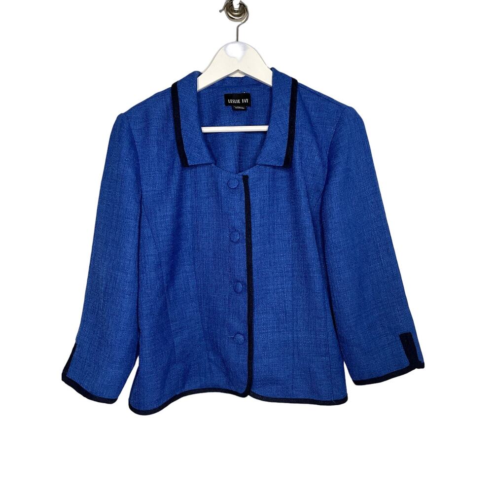 VIntage Leslie Fay cropped blazer blue SZ 10P